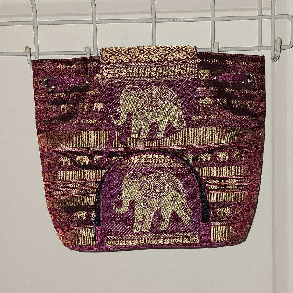 Elephant Backpack Purse and Satchel
